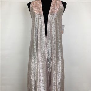 LuLaRoe Joy Long Open Front Cardigan Sheer Shimmer